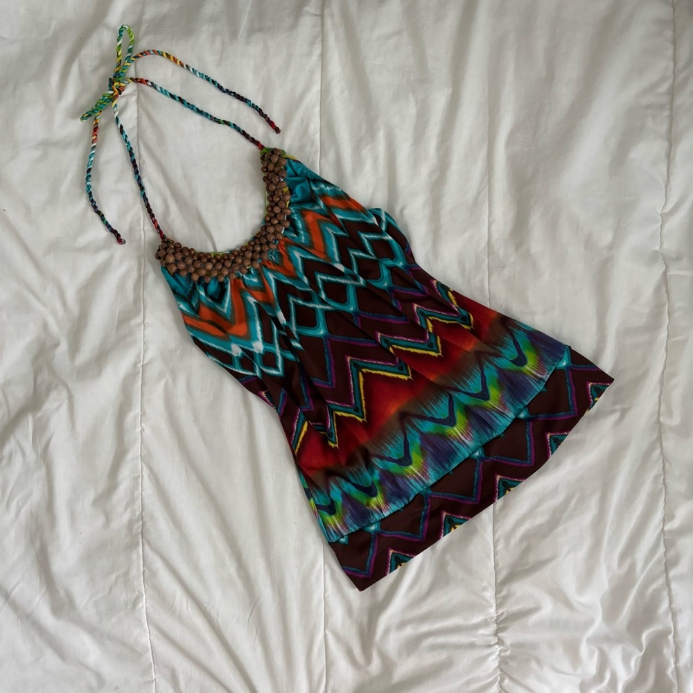 Beaded halter top